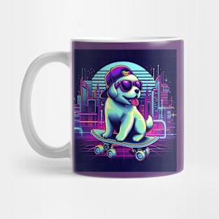 Dog Skateboarding Mug